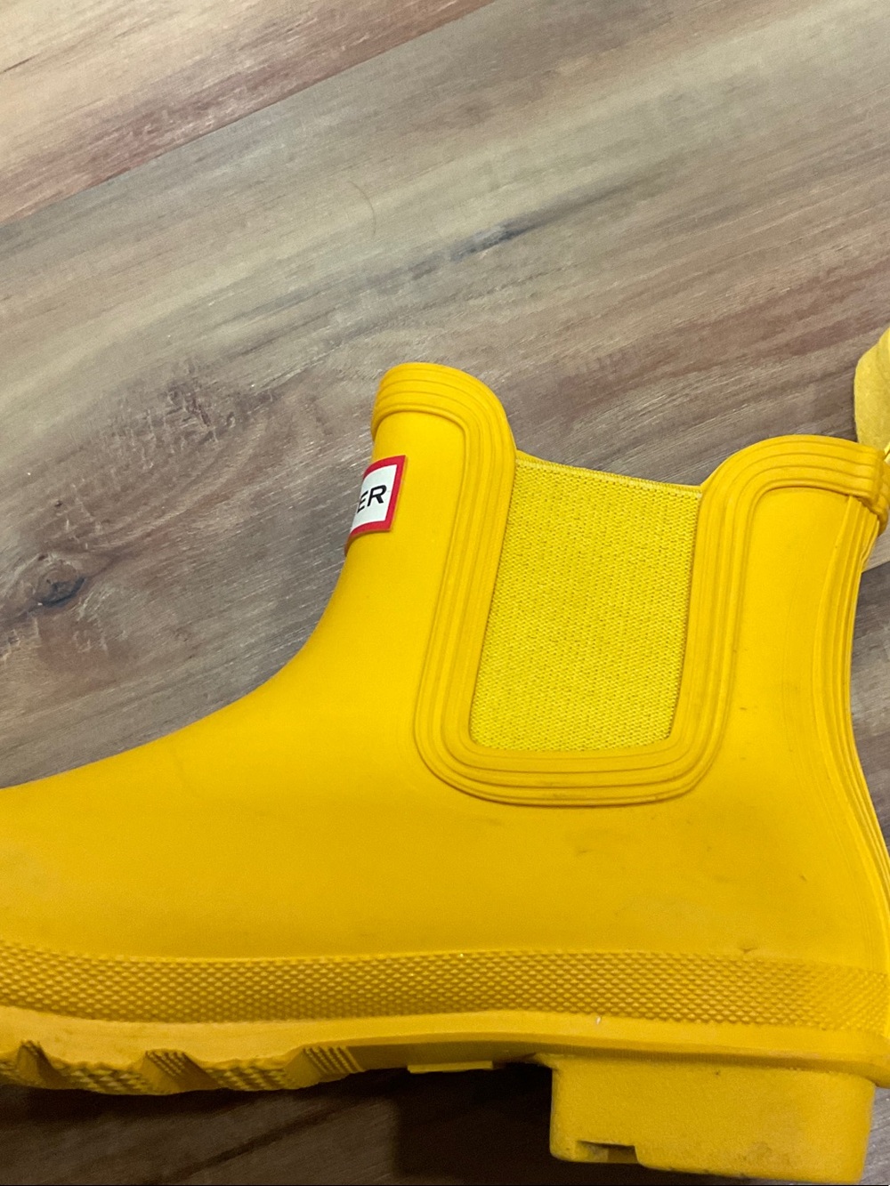 Hunter Yellow Chelsea Rain Boots - Picture 4 of 5